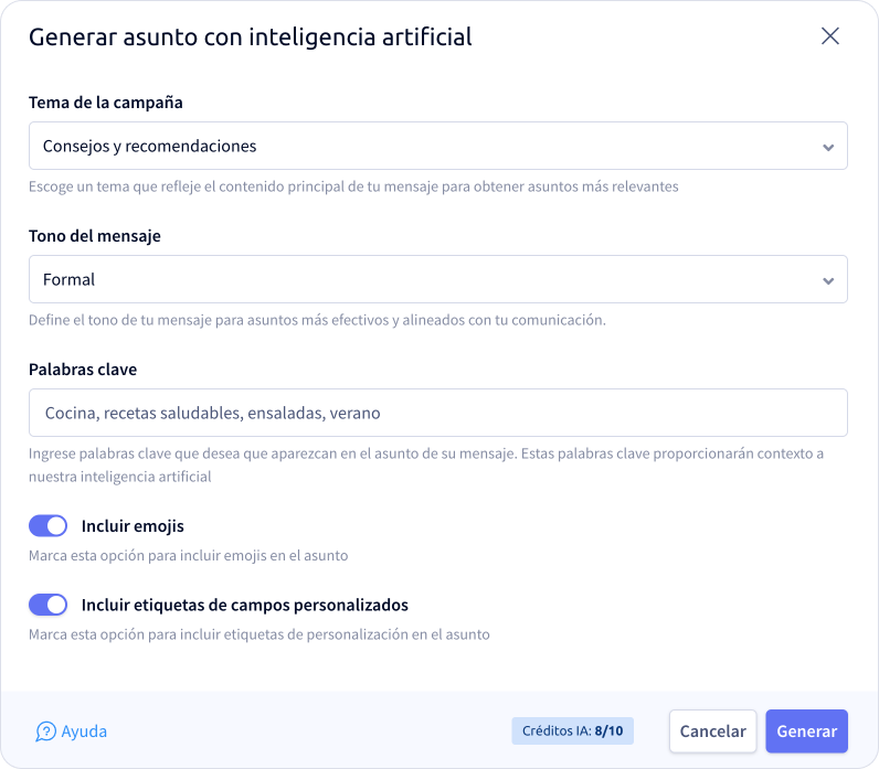 AI-generated subject